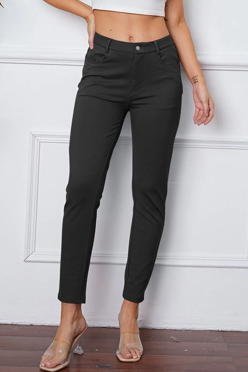 Basic Bae Stretchy Stitch Pants  Style Ratio