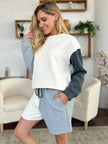 Double Take Full Size Contrast Drop Shoulder Top and Shorts Set  Style Ratio