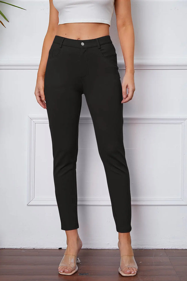 Basic Bae Stretchy Stitch Pants  Style Ratio