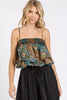 Mittoshop Paisley Patchwork Satin Ruffle Cami  Style Ratio