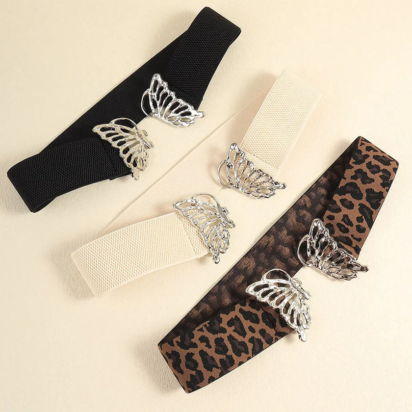 Butterfly Alloy Buckle Elastic Belt  Style Ratio