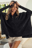 BiBi Vintage Washed Quilted Half Zip Top  Style Ratio