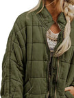 Quilted Zip Up Outerwear  Style Ratio