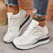 Lace Up Round Toe  Sneakers  Style Ratio