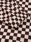 Checkered Drawstring Hoodie and Pants Set  Style Ratio