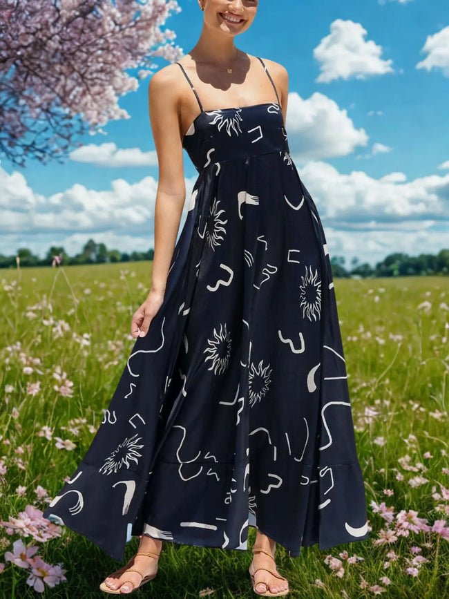Printed Spaghetti Strap Maxi Dress  Style Ratio