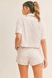 MABLE Polka Dot Collar Crop Top and Short Lounge Set  Style Ratio