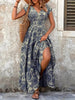 Printed Cap Sleeve Maxi Dress  Style Ratio