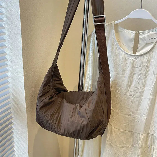 Pleated Dumpling Crossbody Bag  Style Ratio