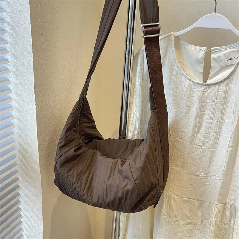 Pleated Dumpling Crossbody Bag  Style Ratio