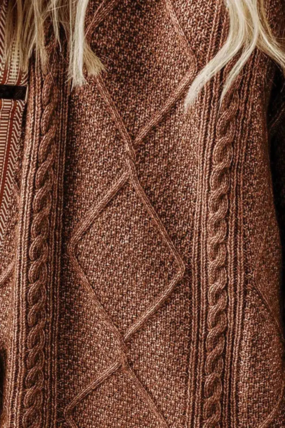 Cable-Knit Round Neck Sweater Dress  Style Ratio