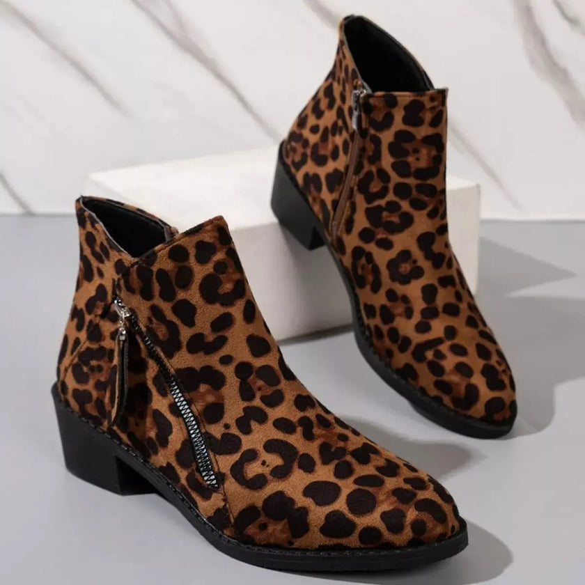 Point Toe Block Heels Boots  Style Ratio