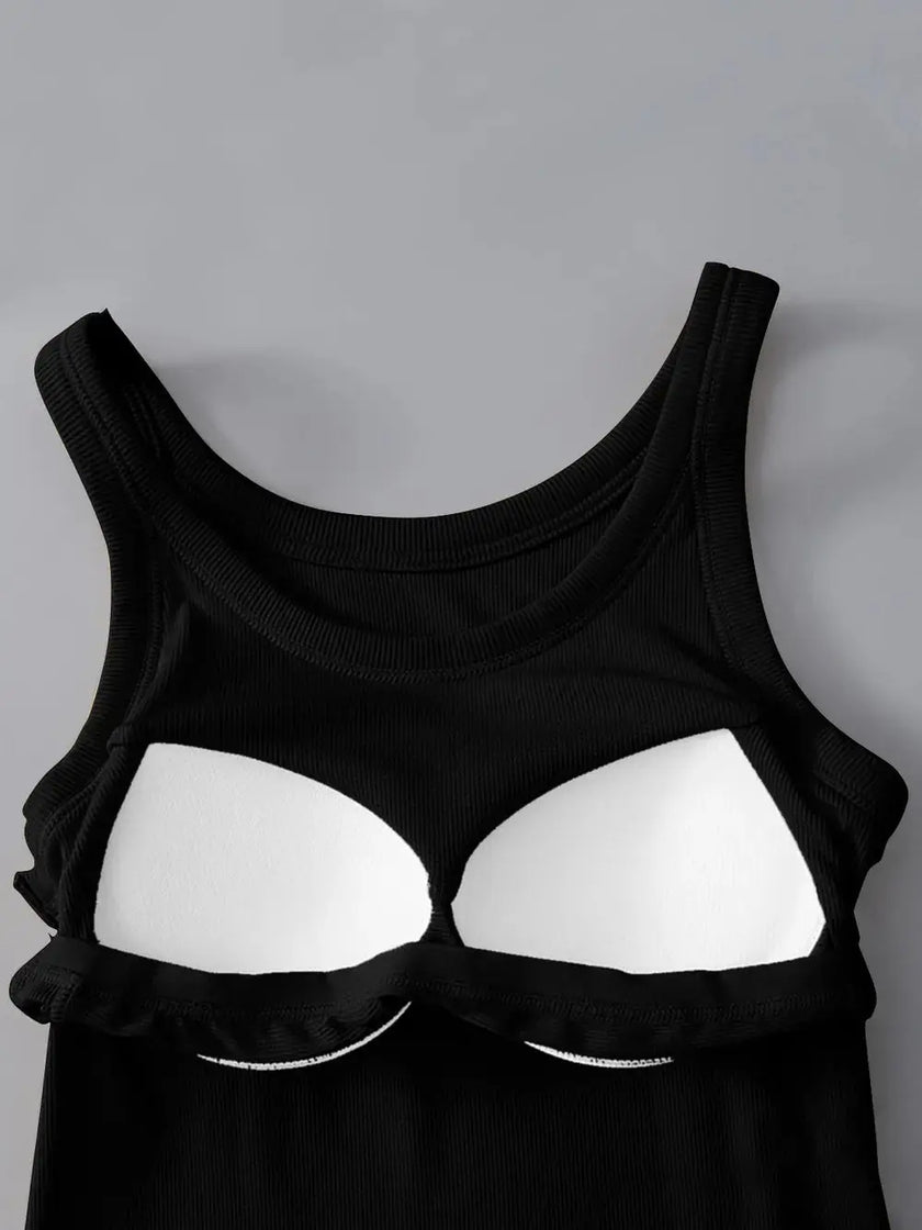 Round Neck Tank with Bra  Style Ratio