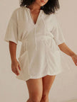 Relaxed Fit Half Sleeve Cover-Up  Style Ratio