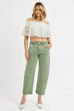 RISEN Tummy Control High Rise Crop Barrel Jeans  Style Ratio
