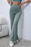 Basic Bae Full Size Ribbed High Waist Flare Pants  Style Ratio