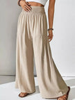 Smocked Waist Wide Leg Pants  Style Ratio