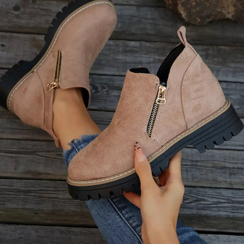 Ankle Boots with Zipper Detail  Style Ratio