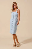So Me Button Down Pocket Front Pinafore Dress  Style Ratio