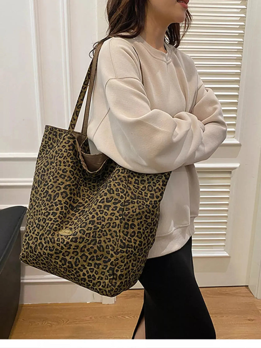 Leopard Print Casual Tote Bag  Style Ratio