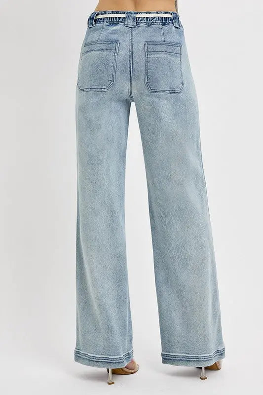 RISEN Straight Leg Jeans with Pockets  Style Ratio
