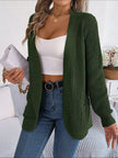 Chunky Knit Open Front Cardigan with Pockets  Style Ratio