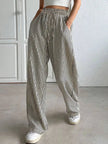 Drawstring Striped Elastic Waist Pants  Style Ratio