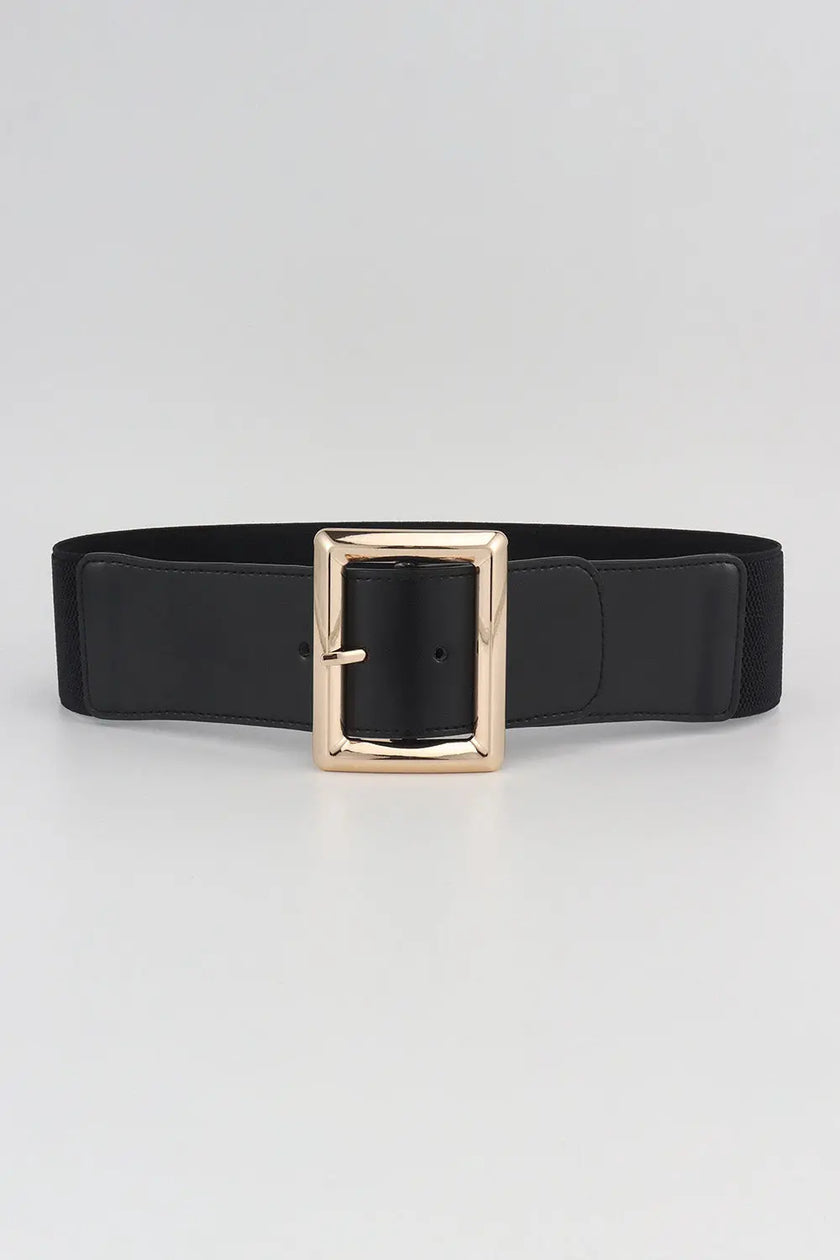 Rectangle Buckle Elastic Wide Belt  Style Ratio