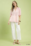 Umgee Textured Pintuck Blouse  Style Ratio