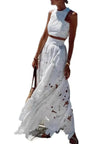 Floral Lace Tank and Skirt Set  Style Ratio