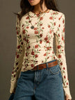 Floral Print Long Sleeve Shirt  Style Ratio