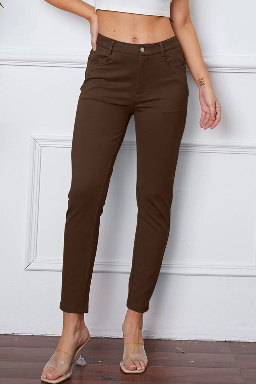 Basic Bae Stretchy Stitch Pants  Style Ratio