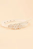 Flower Decor Skinny PU Belt  Style Ratio