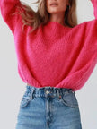 Chunky Knit Boat Neck Sweater  Style Ratio