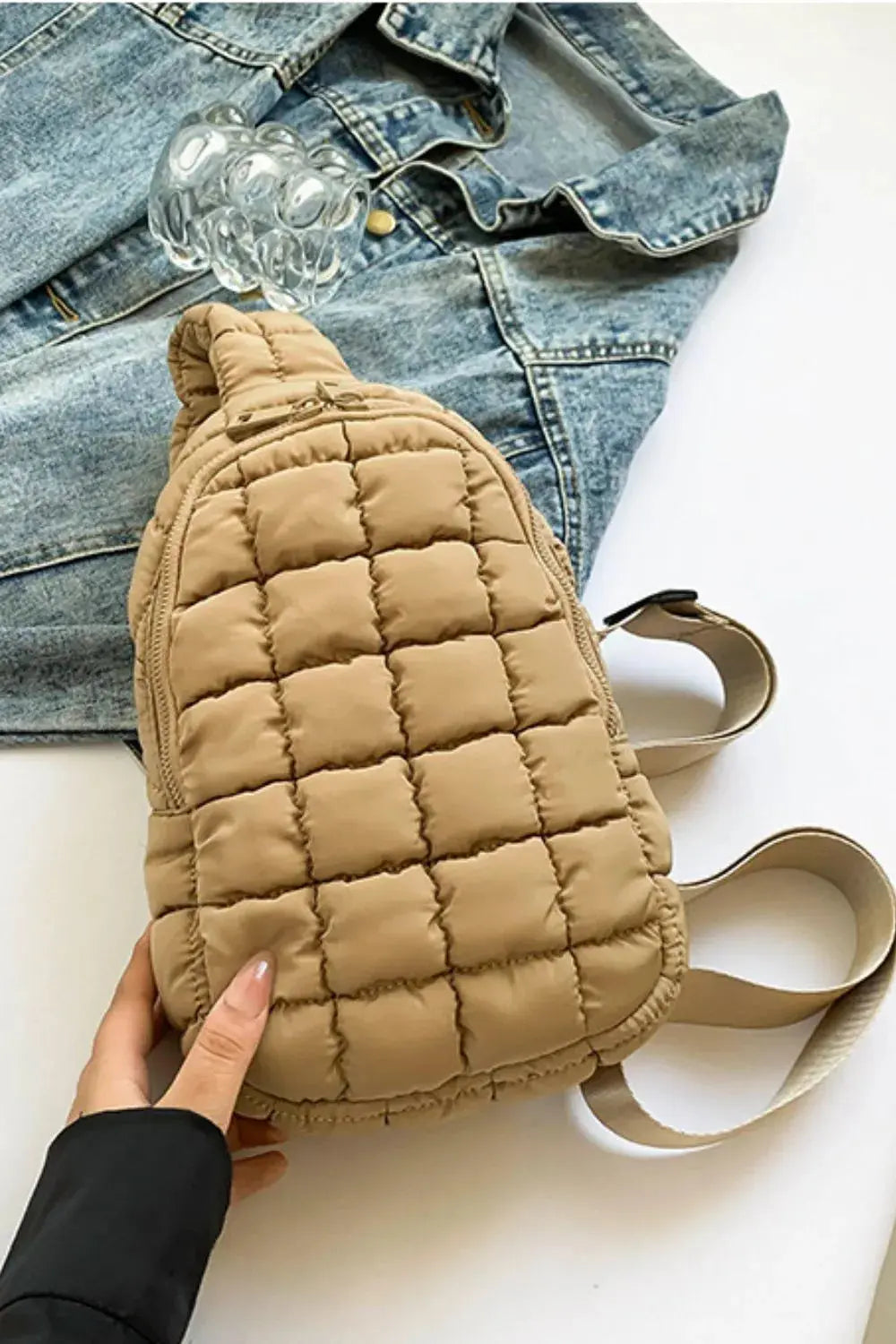 Quilted Nylon Crossbody Bag  Style Ratio