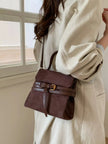 Suede Buckle Decor Crossbody Bag  Style Ratio