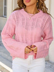 Cable Knit Long Sleeve Knit Top  Style Ratio