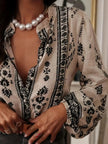 Printed Long Sleeve Blouse  Style Ratio