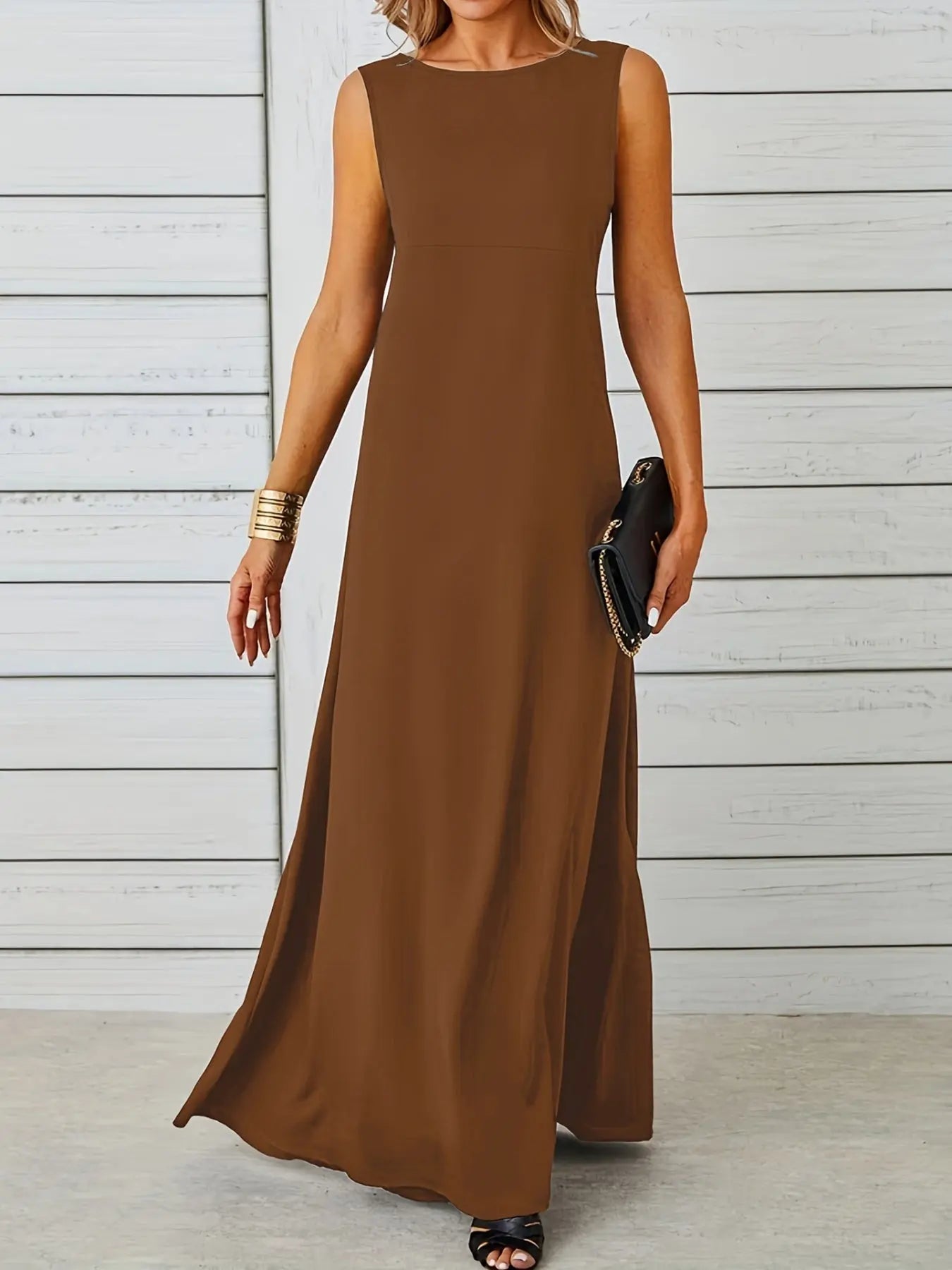 Sleeveless Flowy Maxi Dress  Style Ratio