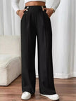 Full Size High Waisted Wide Leg Pants  Style Ratio