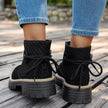 Round Toe Platform Boots  Style Ratio