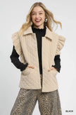 Umgee Ruffle Mock Neck Puff Sleeve Sweater  Style Ratio
