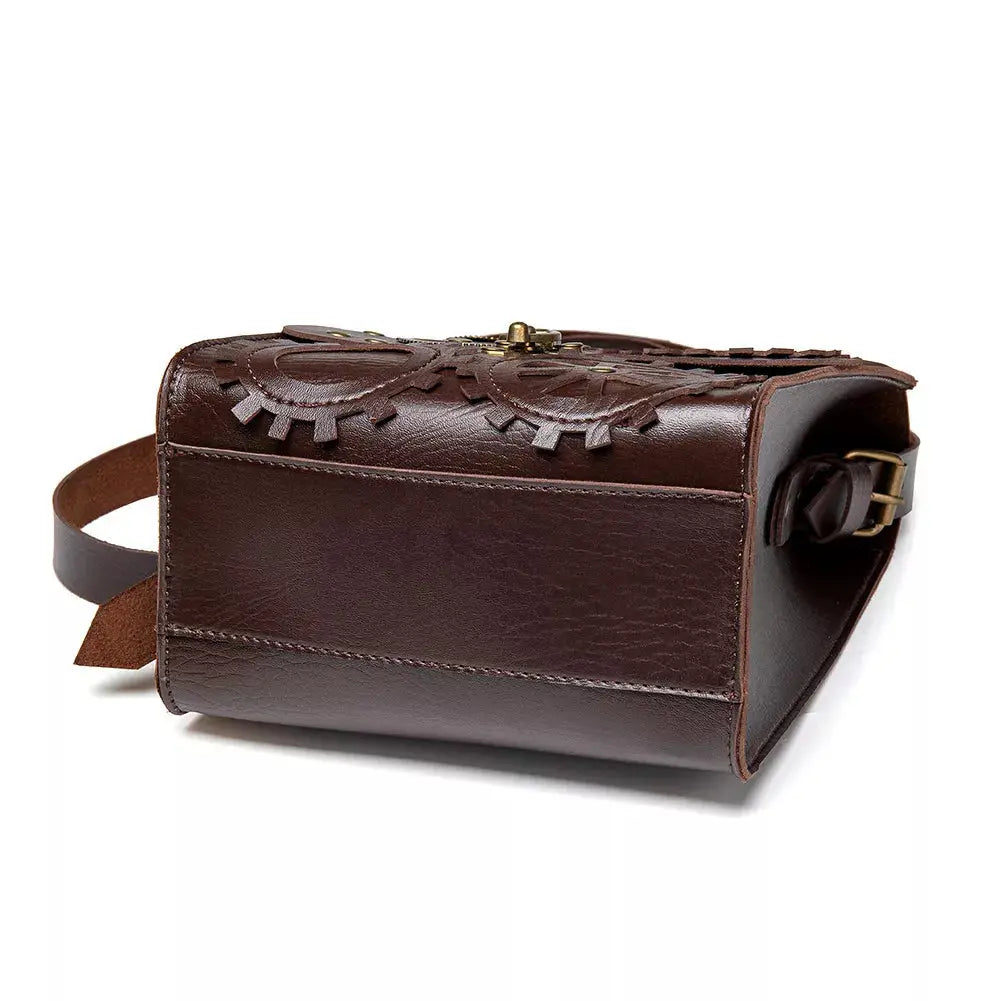 Steampunk Gear Decorated Crossbody Bag  Style Ratio
