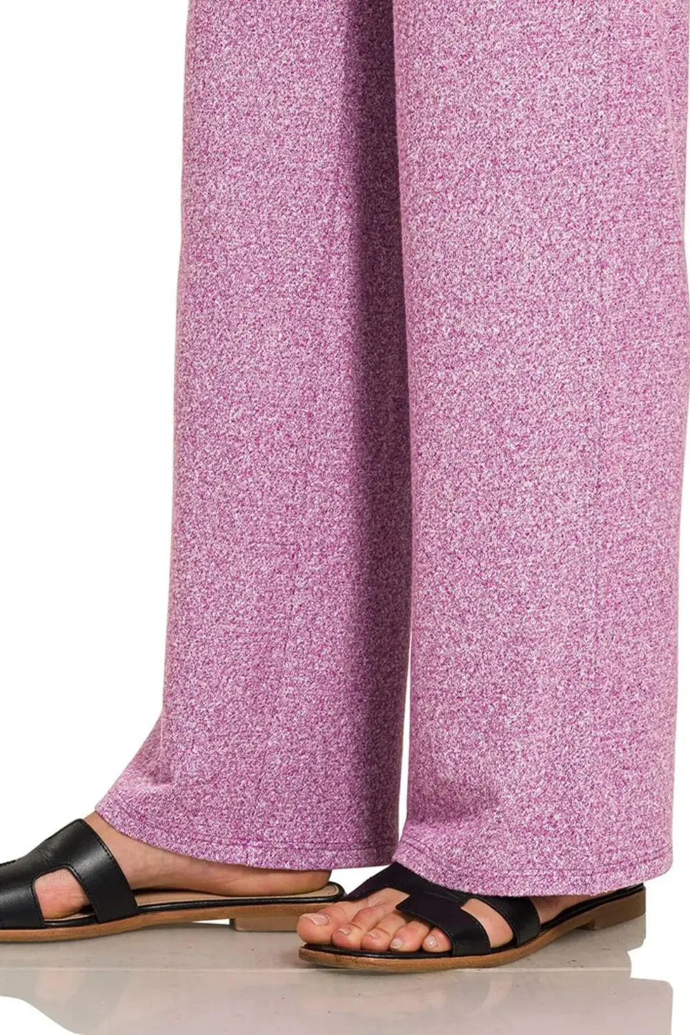 Zenana Soft Melange Short Sleeve & Long Pants Loungewear  Style Ratio