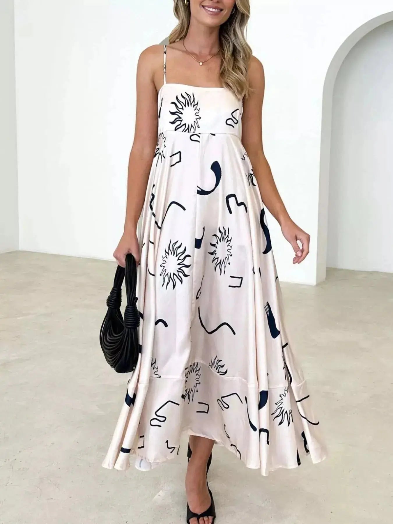 Printed Spaghetti Strap Maxi Dress  Style Ratio