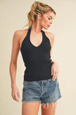 Aemi + Co Ribbed Halter Neck Tank Top  Style Ratio