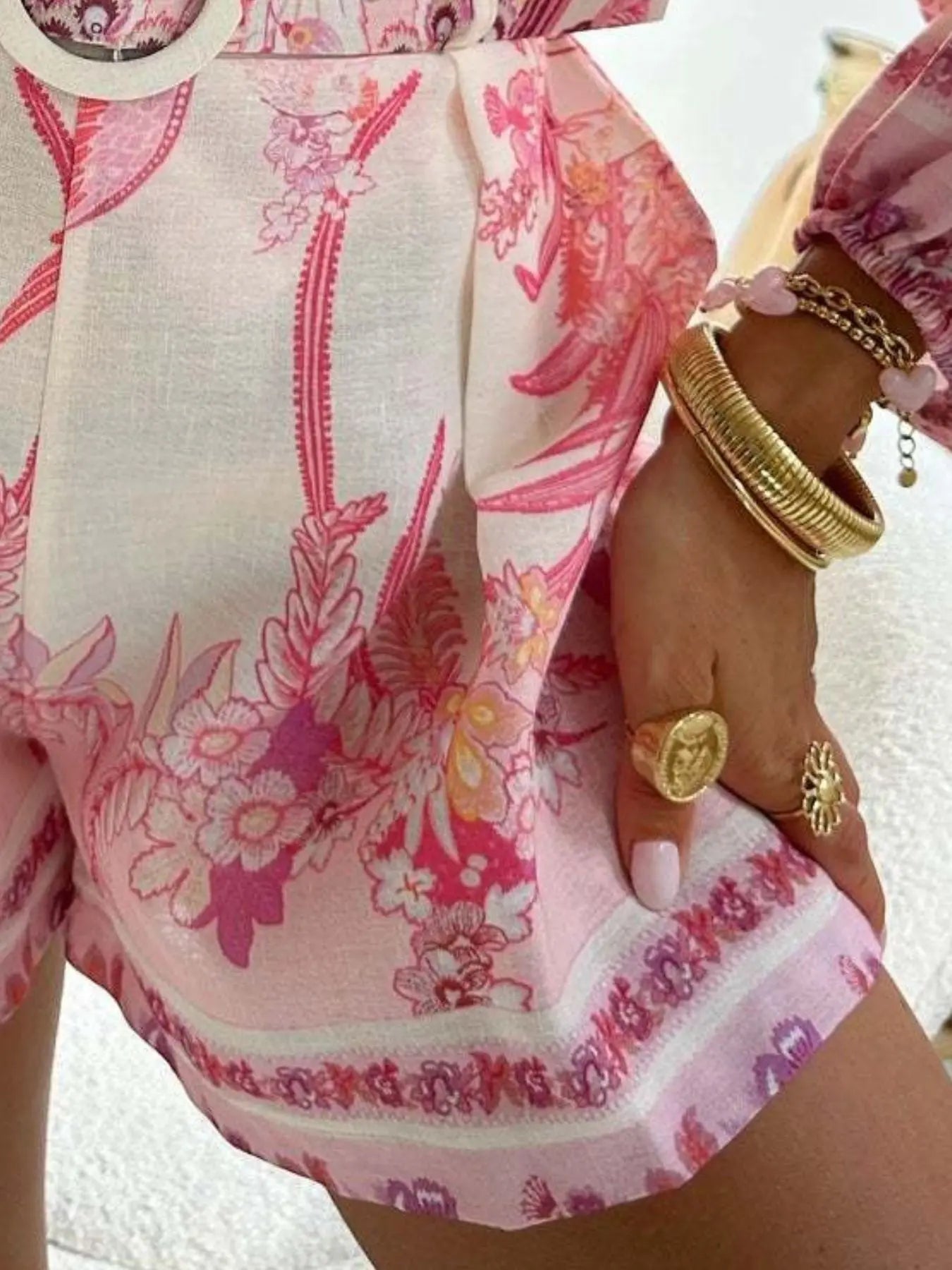 Floral Print Button Up Shirt and Shorts Set  Style Ratio