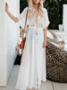 Lace Trim Plunging Beach Cover Up  Style Ratio
