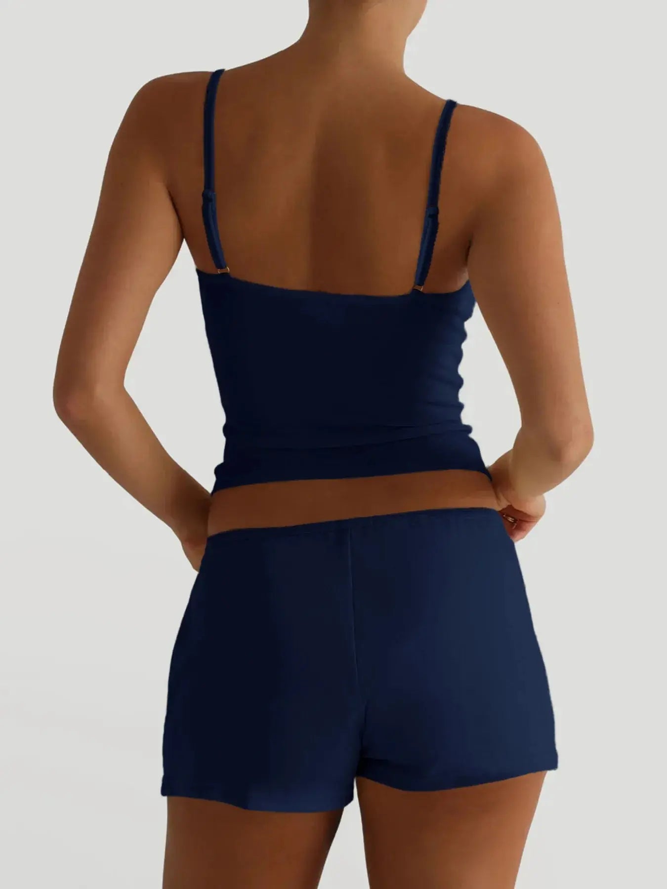 V-Neck Cami and Shorts Loungewear  Style Ratio