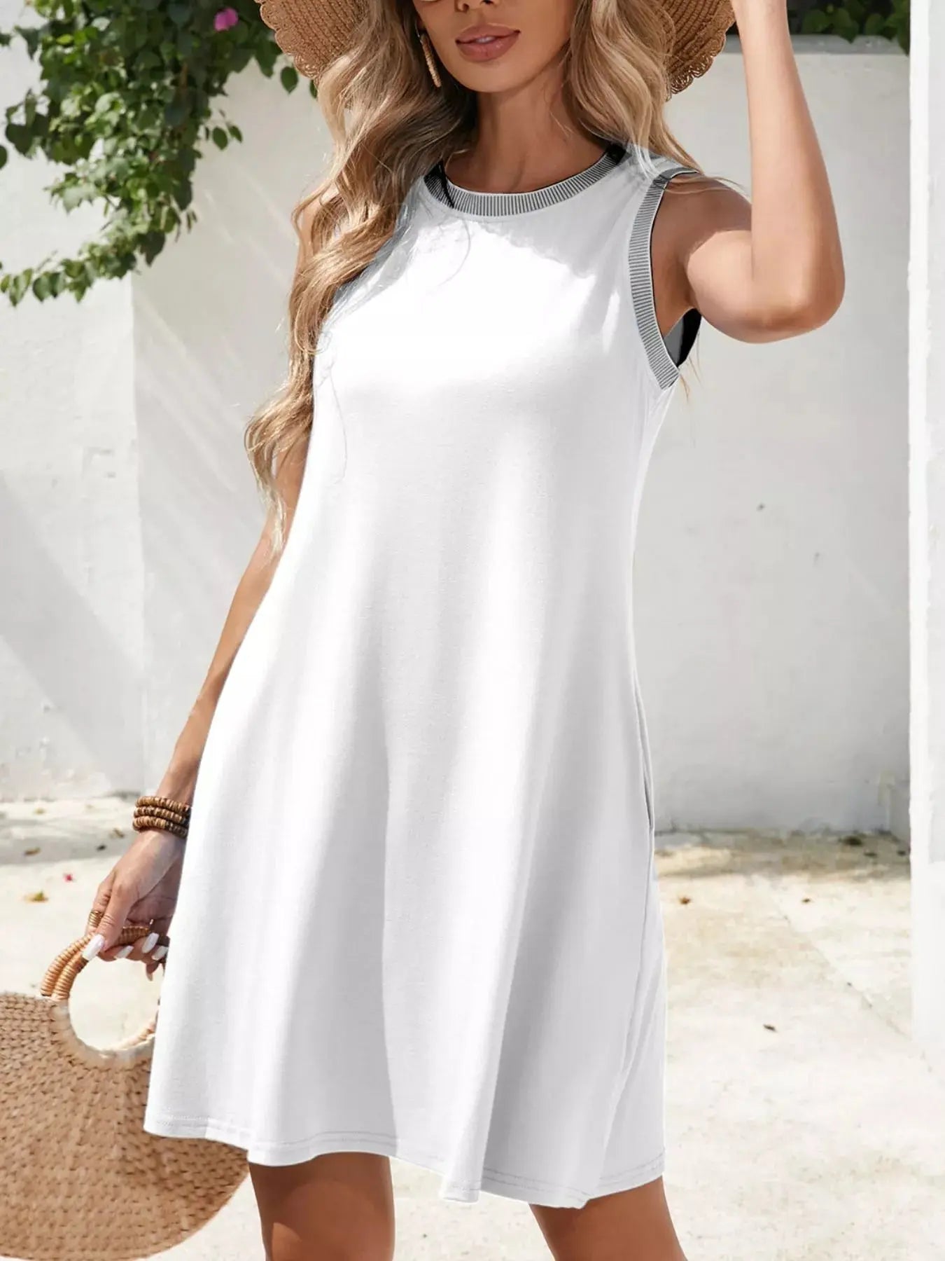 Sleeveless Casual Flowy Mini Dress  Style Ratio